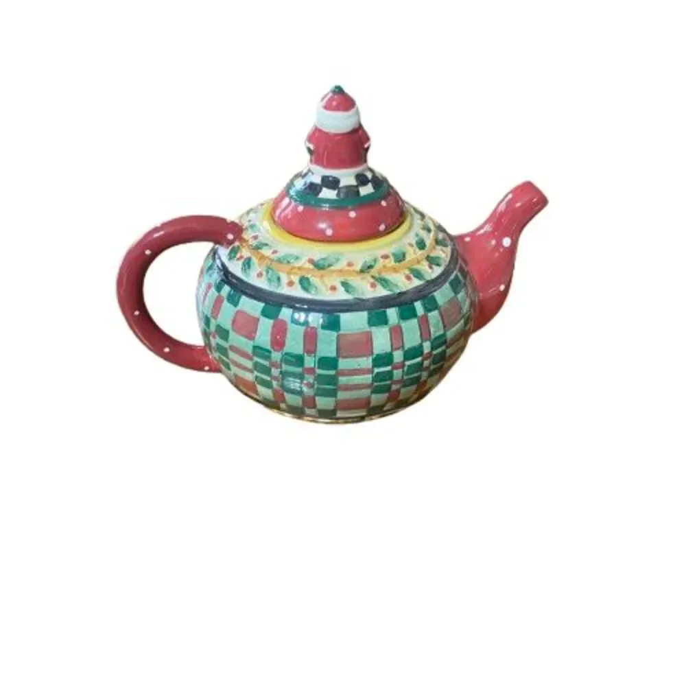 Teapot Santa Sakura China Debbie Munn Christmas